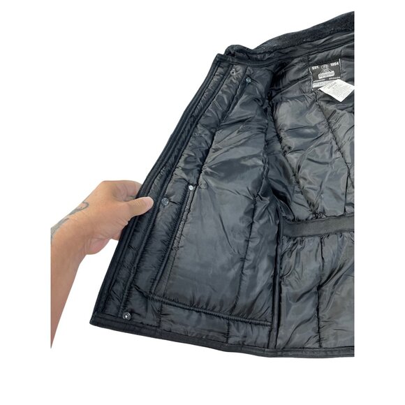 RefrigiWear Mens S/P Insulated Jacket Black Quilted Nylon SKU 9308 - Picture 11 of 14